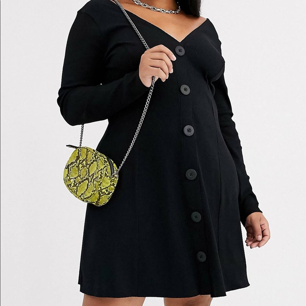 ASOS long sleeve, large button through dress
